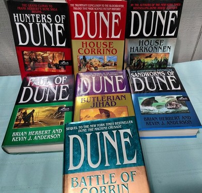 DUNE SERIES (7) HC/COLOR DJs BRIAN HERBERT KEVIN ANDERSON ALL 1ST ED VG~