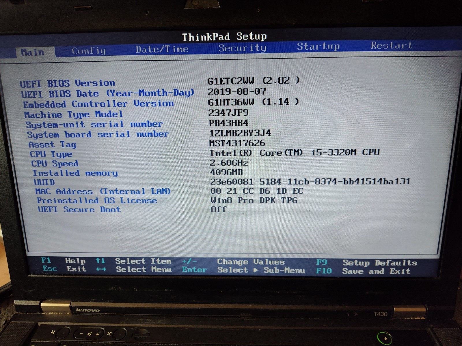 Lenovo ThinkPad T430, 14-Inch Laptop, with Intel Core i5 3rd Gen.
