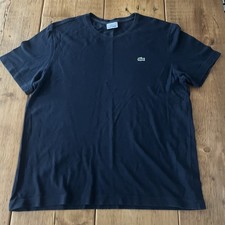 Lacoste Mens Navy Blue T-Shirt Top Sze 5 Large Cotton