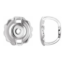 Replacement 14k White Gold Earring Screw backings