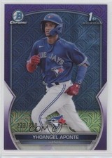 2023 Bowman Chrome Prospects Mega Box Purple Mojo Refractor Yhoangel Aponte 0s15