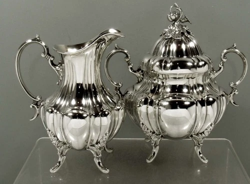 Reed & Barton Sterling Silver Tea Set   c1920 BRADFORD PATTERN
