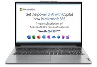 Lenovo IdeaPad 1, 15 inch Full HD Laptop, Intel Celeron N4500, 4GB RAM, 128GB