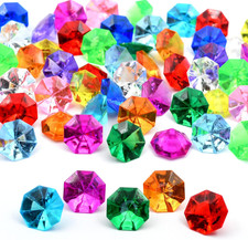 60pcs Acrylic Diamond Gems Pirate Plastic Gems Large Acrylic Gems Jewels Bulk Tr
