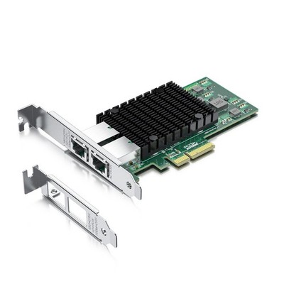 10Gb PCIE NIC Network Card, Dual Copper RJ45 Port, with Intel X550AT2 Control...