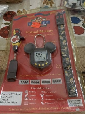 Disney Virtual Mickey LCD Spiel Uhr VGS Virtual Game System mit Clip 90er Jahre