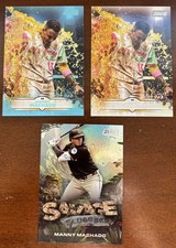 2025 Topps Stadium Club Savage Sluggers Manny Machado #SS-17 & Blue & Base #180