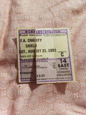 TICKET: FA CHARITY SHIELD 1982 Liverpool v Tottenham