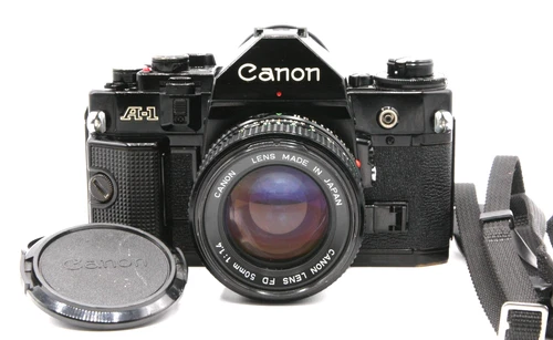 Works Great [N Mint] Canon A-1 SLR 35mm Film Camera New FD 50mm NFD F/1.4 Japan
