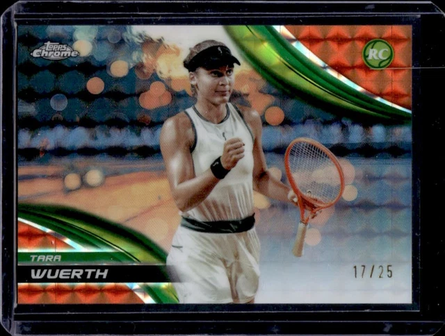 2025 Topps Chrome Tara Wuerth RC Orange Geometric Refractor Rookie #/25
