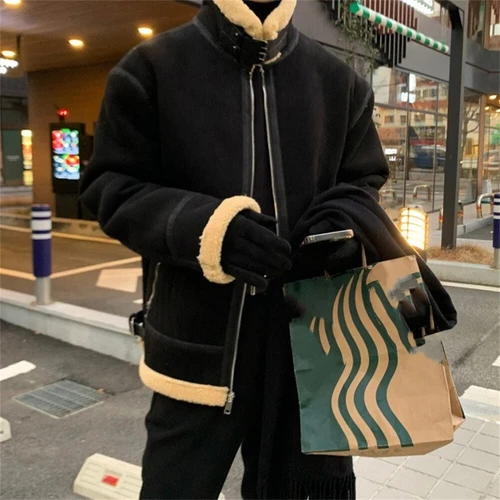 SUPREME Cappotto in pile da uomo cappotto sherpa invernale caldo cappotto esterno DE