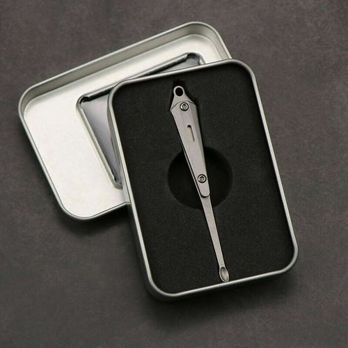Removedor de cera para orejas de titanio limpiador de orejas seguro curette llavero colgante herramienta EDC - Imagen 12 de 12