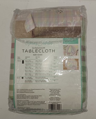 Stadt Land Ostern Tischdecke Frühling Jubiläum Pastell Gingham Karo länglich 60x84 - Bild 13 von 14