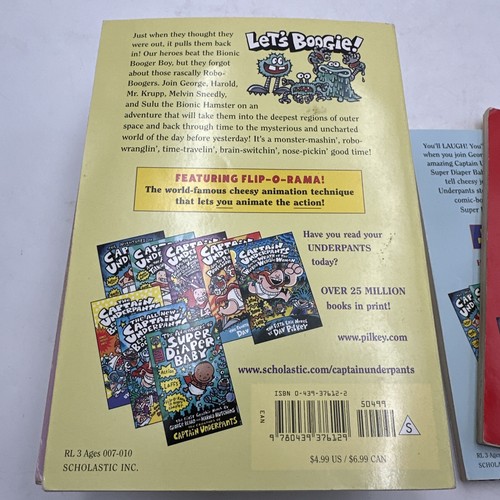 9 Captain Underpants Paperback Book Lot Dav Pilkey 1-7 + Crunchy Book Of Fun 1+2 - Imagen 12 de 20