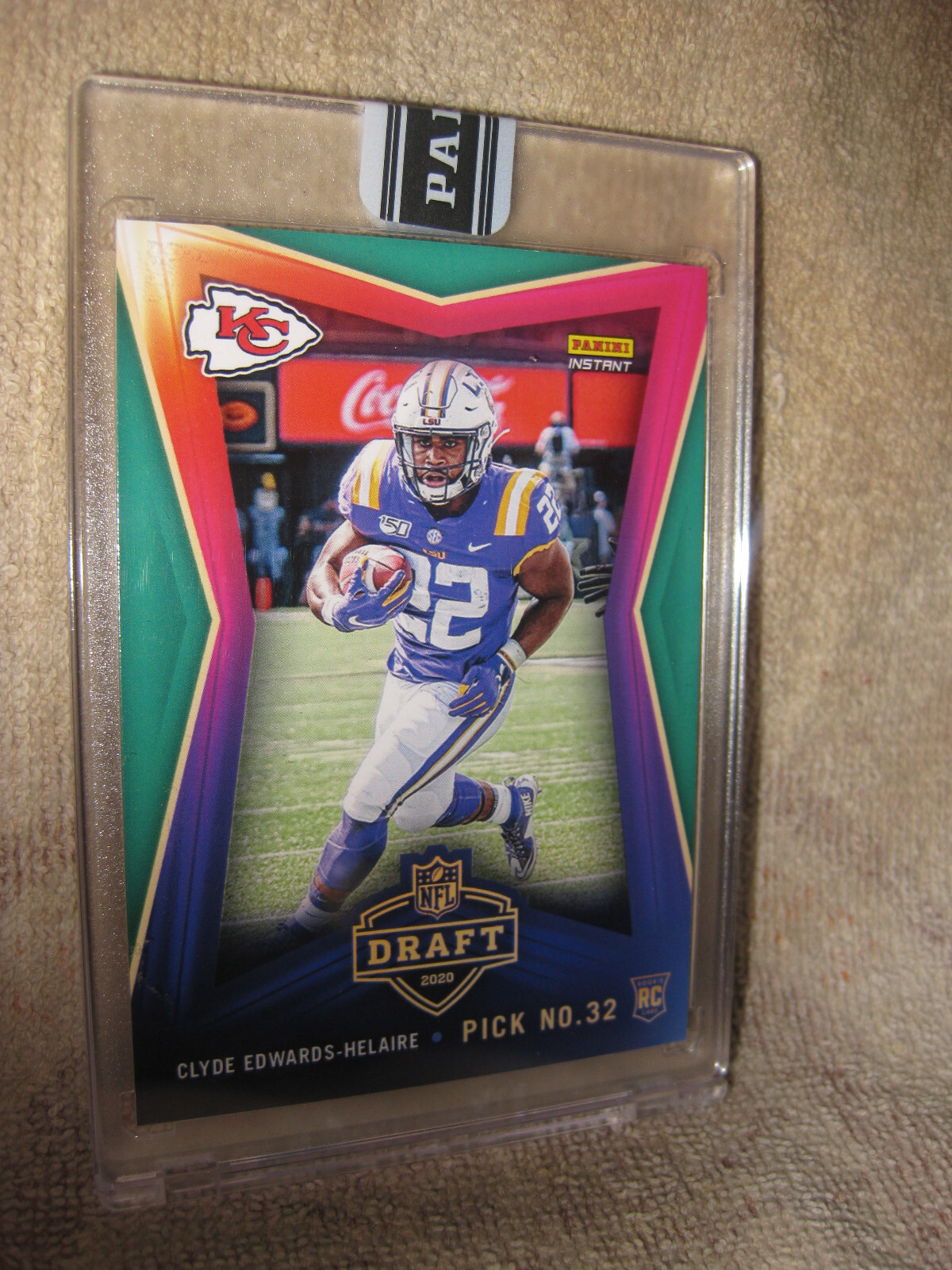 Clyde Edwards-Helaire 2020 Panini Instant Draft Night Green #11 Kansas City /5