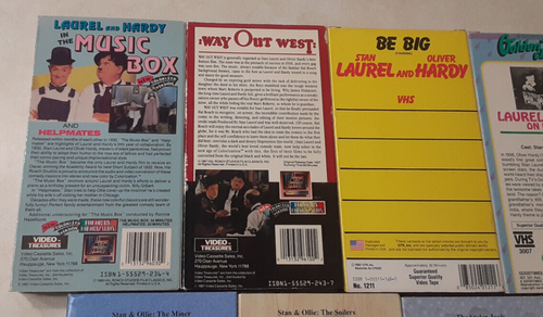 Laurel and Hardy Movies VHS Lot Stan Oliver The Music Box Way Out West Colorized - Picture 5 of 14
