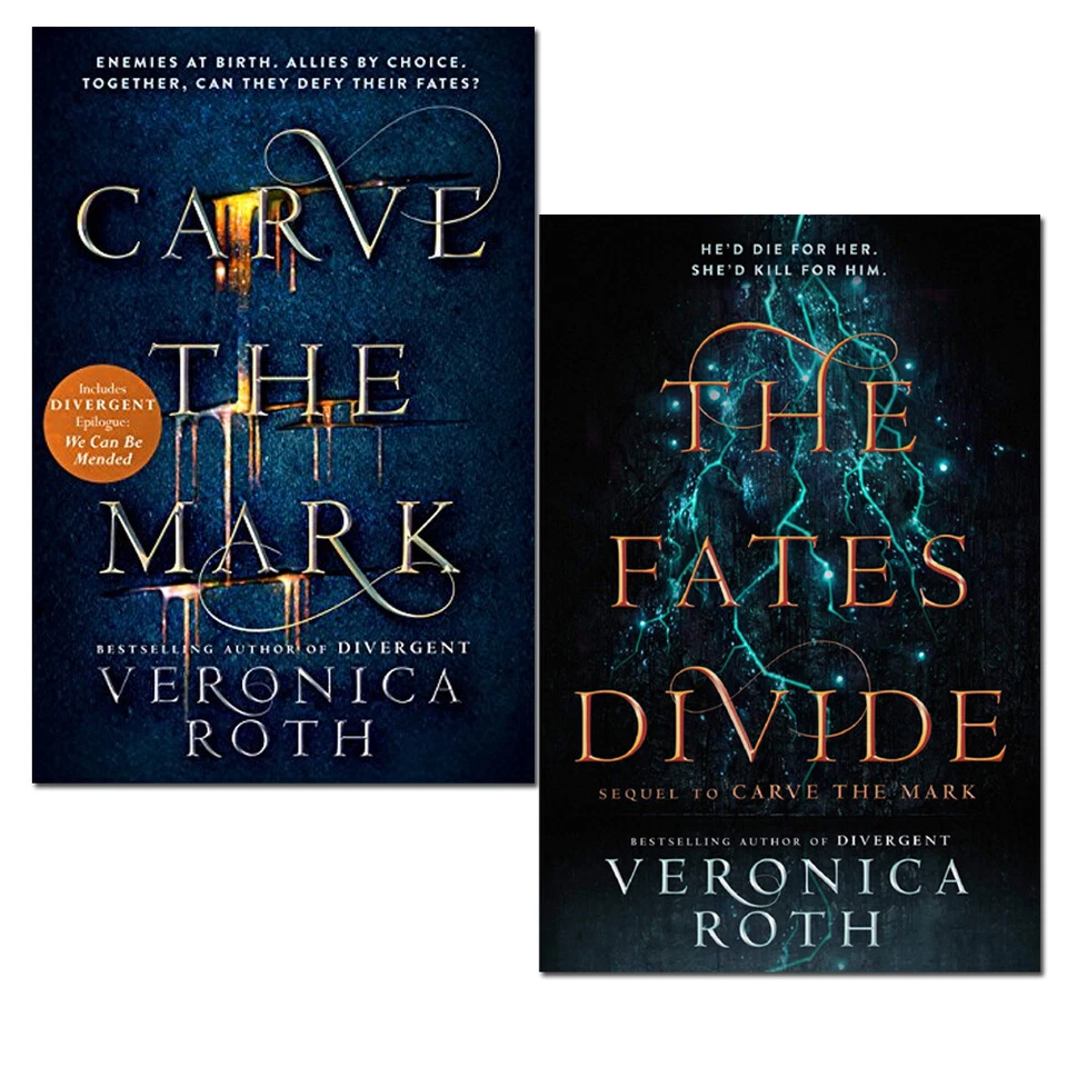Carve the Mark Series 2 Books Collection Set by Veronica Roth Pack Fates Divide  - Image 2 of 2