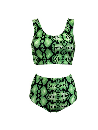 Pantalon De Pyjama Vert Imprimé Serpent/reptile - Taille Regular Femme, Matière Stretch, Neuf Avec étiquettes