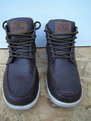 Soviet Boys Remix Desert Brown Faux Leather Ankle High Kids Shoes