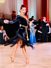 Black Latin dance competition dress size S/XS