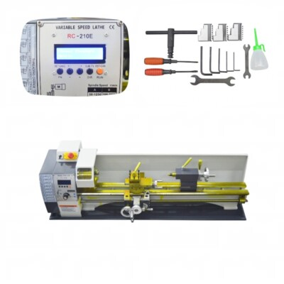 #ad Miniature High Precision Electronic Metal Lathe Metric Thread 110V RC 210E Model $1934.40