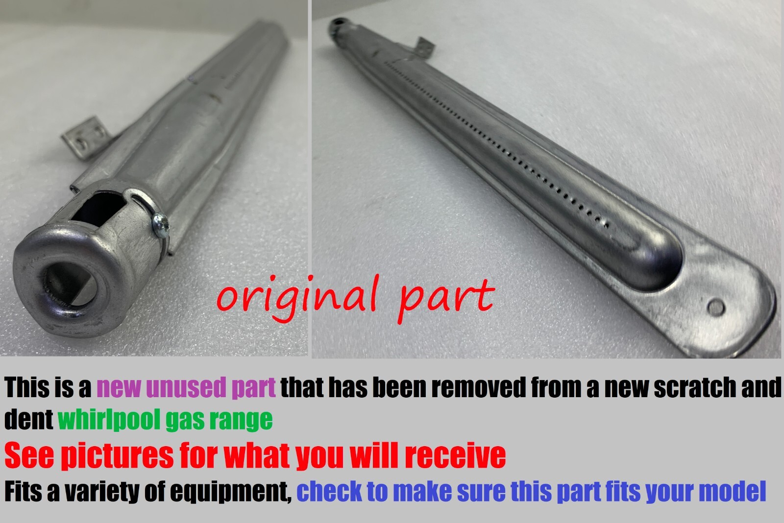 Whirlpool Range Oven Burner W10650358 W11220387 New Genuine OEM Part-image