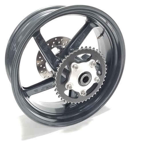 2003 03-05 APRILIA TUONO 1000 OEM REAR WHEEL BACK RIM ROTOR HUB * STRAIGHT - Imagen 6 de 12