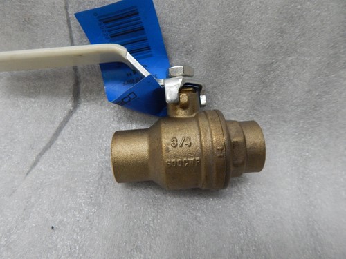NIBCO DZR brass Ball Valve 350 psig @ 200 F  3/4"  sweat SFP600A-LF solder