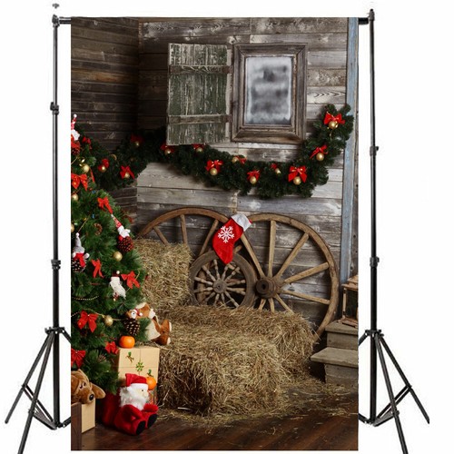 3x5/5x7ft Xmas Cloth Backgrounds Christmas Tree Bell Gifts Photography Backdrops - Picture 23 of 86