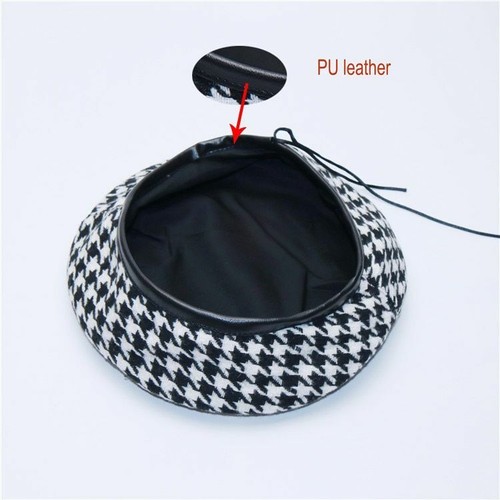 Winter Plaid Beret Hats Women French Beret Female Autumn Hat Luxury Painter Caps - Picture 9 of 13