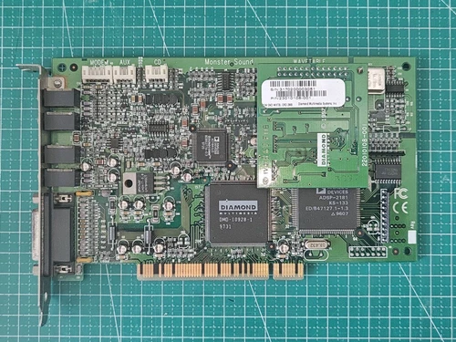 DIAMOND MONSTER SOUND MX100 23010106-004 2301010-001 PCI SOUND CARD WaveTable