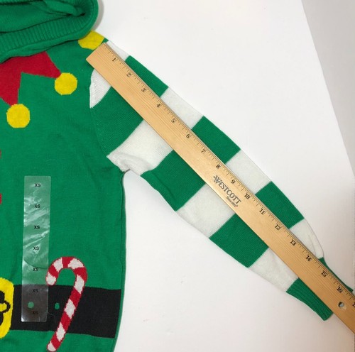 Sweater for Boys or Girls - Xtra Small Hooded Elf/Ugly Sweater by Well Worn - Picture 5 of 10