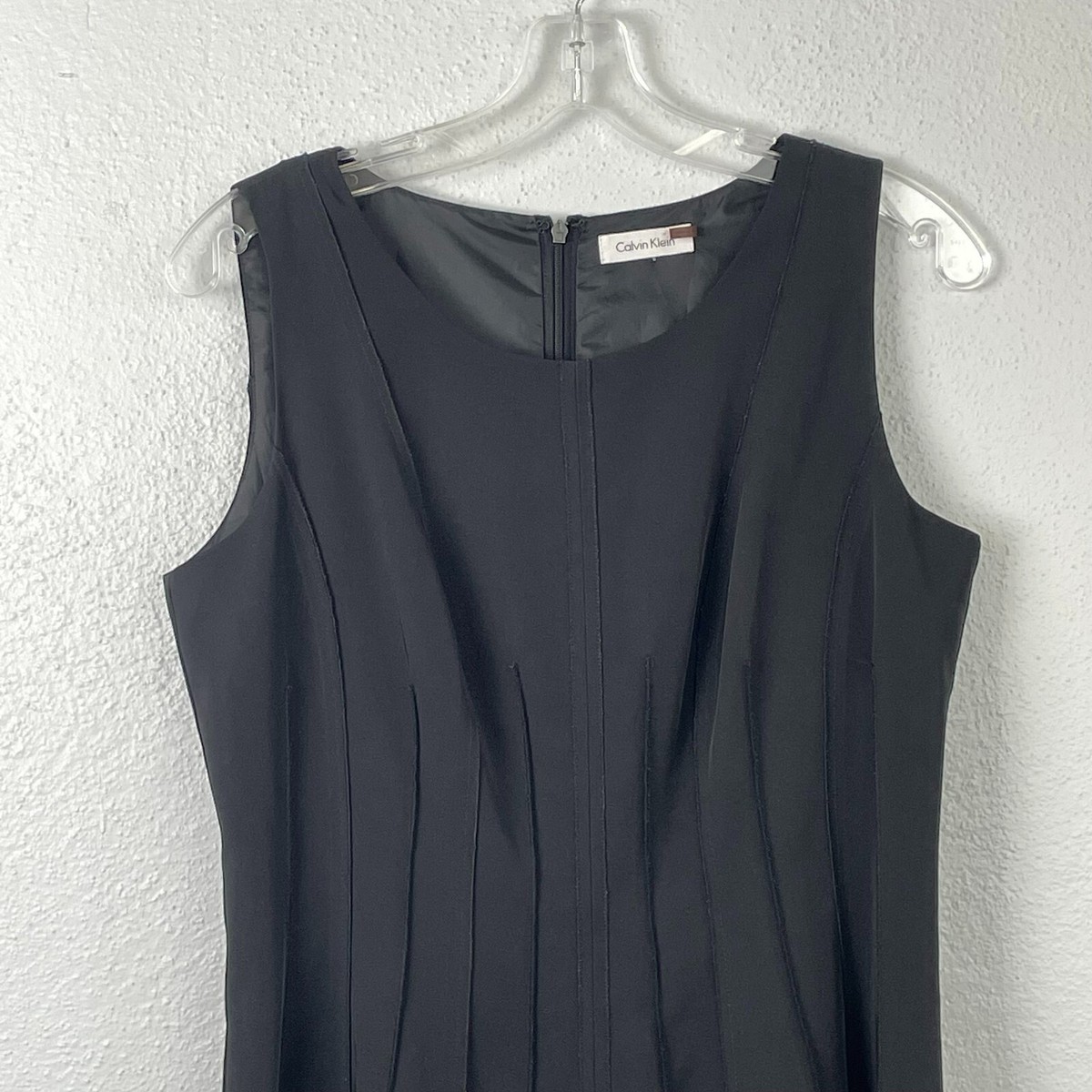 Calvin Klein Women's Black Lined Sleeveless A-Line Dress | eBay