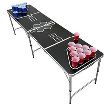 TEKONA Beer Pong Tisch Set - inkl. 100 Becher (Rot & Blau) & 6 Bälle - Beerpong 