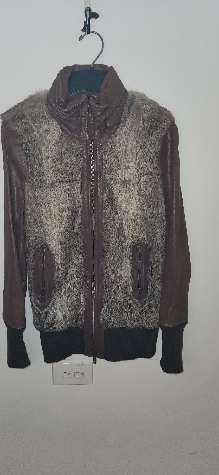 Mackage Jacket Size M Leather and Fur Pre-owned