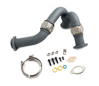 Rudy's High Temp Coated SS Up Pipes / Clamp / Install Kit 03-07 6.0L Powerstroke