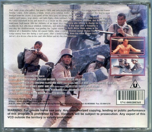 1998 Legionnaire Jean-Claude Van Damme Original Video CD VCD Set Malaysia Rare - Picture 2 of 3