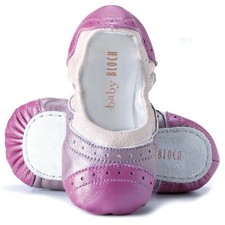 Scarpe ballerine bambino Bloch rosa broccato
