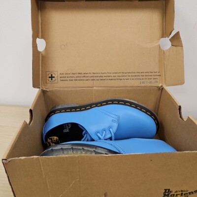Dr Martens 1461 Iced Mid Blue Smooth Leather Oxford Shoes Uk 4 Eu