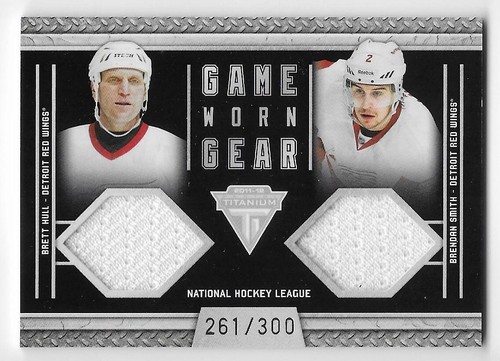 11/12 TITANIUM GAME-WORN GEAR DUAL JERSEY Hockey /300 (#1-50) U-Pick From List - Picture 6 of 7
