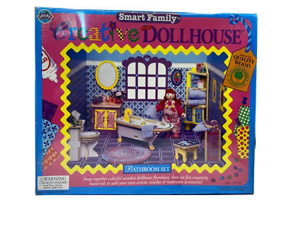 New Factory Sealed Shure Smart Family Creative Dollhouse Bath Room Set.