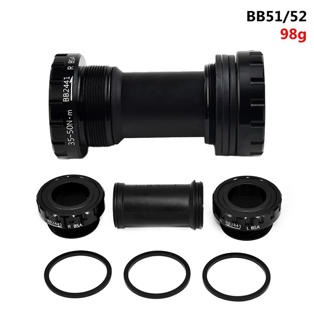 1* BB51/BB52 Bicycle Bottom Bracket 68-73mm MTB Bike Axis BB 1* BB51/BB52 Bicycle Bottom Bracket 68-73mm MTB Bike Axis BB