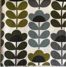 Orla Kiely Summer Sweet Pea / Sea Blue Lightweight Cotton Fabric New Assorted SZ