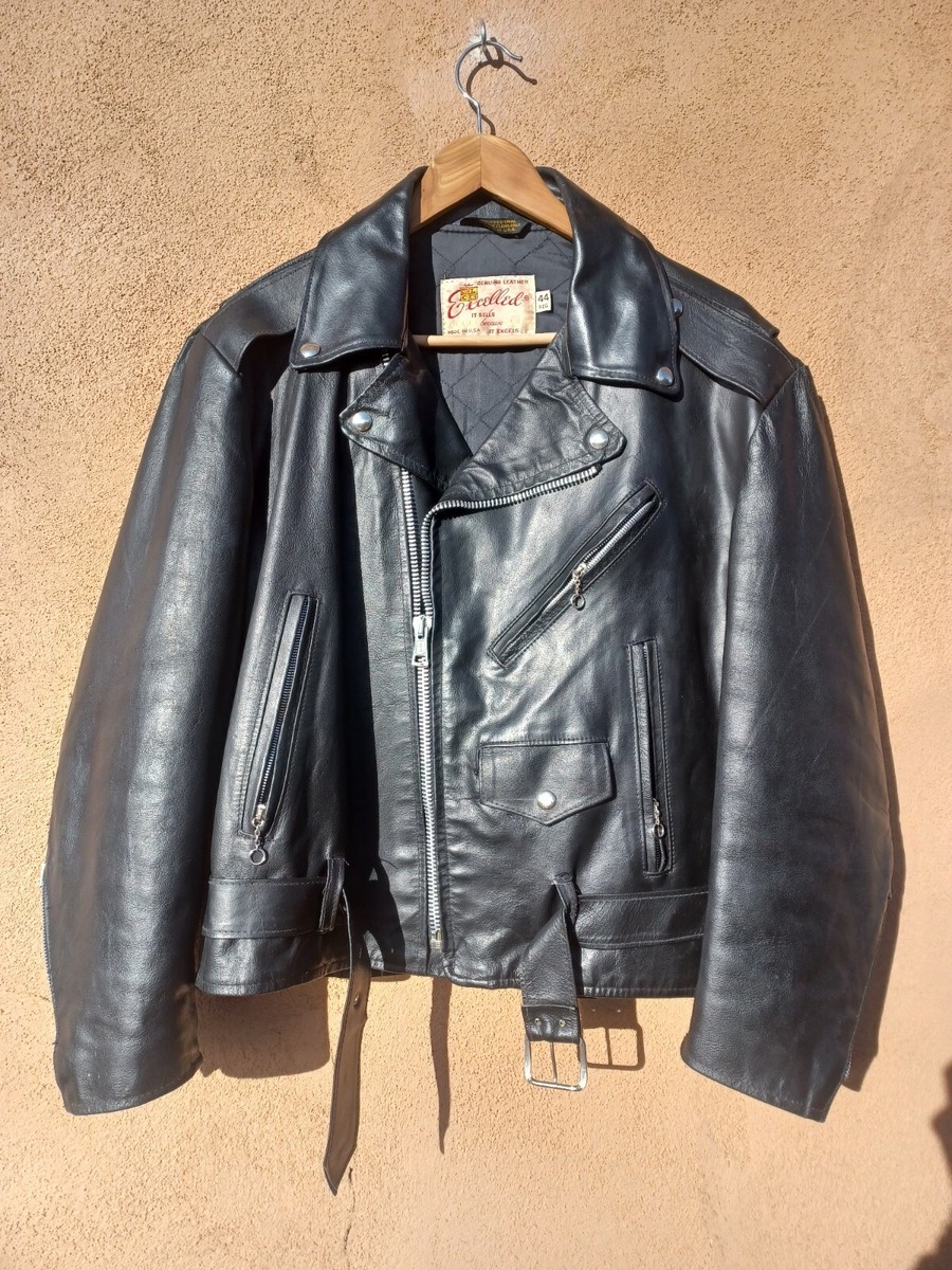 Vintage Excelled Perfecto Ramones Leather Motorcycle Jacket