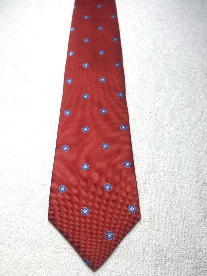 TALBOTS CORBATA HOMBRE ROJO CON AZUL Y BLANCO 4 X 61 Foto 2 de 4