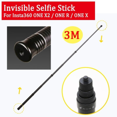3m Ultra-Long Carbon Selfie Stick Insta360 X3 / ONE X2 / ONE RS GoPro Monopod