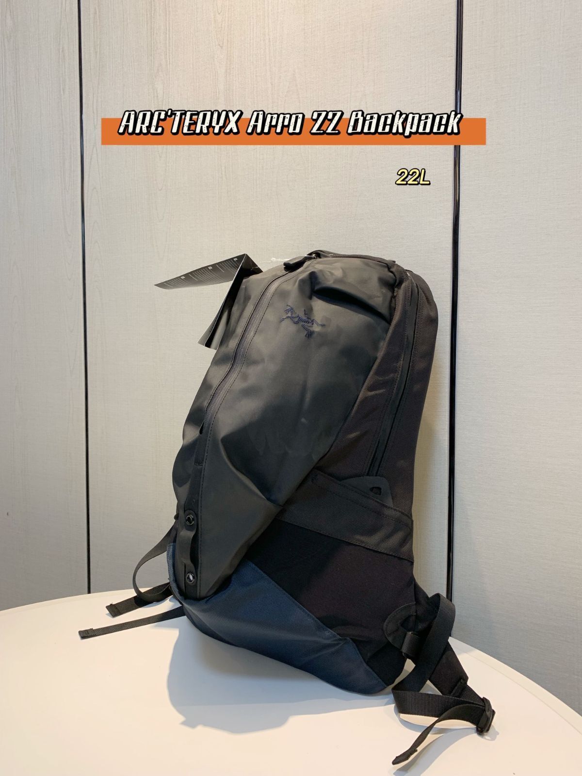 ZAINO ARC'TERYX ARRO 22 impermeabile idrorepellente campeggio nero e grigio