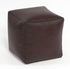 Beanbag Cube Footstool Faux leather Beanbags Bean Bag cube Ready Filled NEW