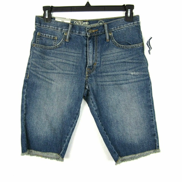 NEW Old Navy Mens 30 Slim Fit Denim Shorts Blue Jean Cut Off 12.5