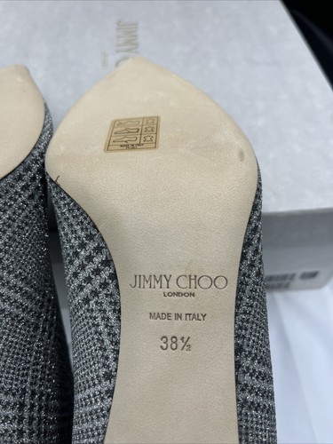 Stivaletti JIMMY CHOO Marinda 65 argento glitter tacco UK 5,5 EU 38,5 RRP £ 695 - Foto 10 di 11